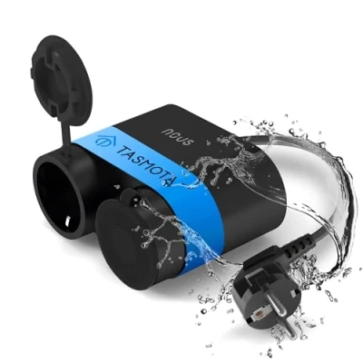 Abbildung von Tasmota Smart Außensteckdose NOUS A4T, IP44 Wasserdicht Gartensteckdose, 16A Steckdose mit Stromverbrauch Stromzähler, Zeitschaltuhr, Kompatibel Alexa, Google Home Assistant, MQTT, WiFi 2.4GH