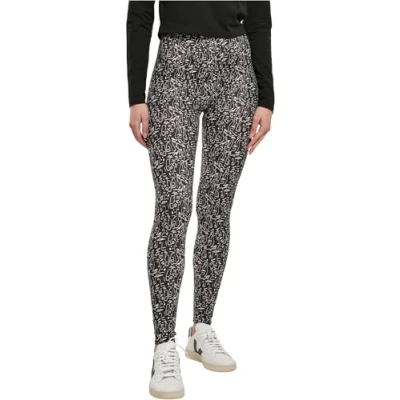 Abbildung von Urban Classics SOFT AOP Leggings Hosen, Damen, Größe: 4XL, Blackline