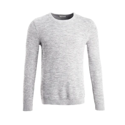 Abbildung von Selected Homme Vince LS Bubble CREW NECK W NOOS Strickpullover, Herren, Größe: XXL, Marshmallow/twisted light grey
