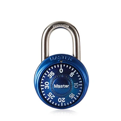 Abbildung von Master Lock 1533EURD Voreingestelltes Kombinations Vorhängeschloss, Zufällige Farbe, 5,7 x 4 2,5 cm, Blau
