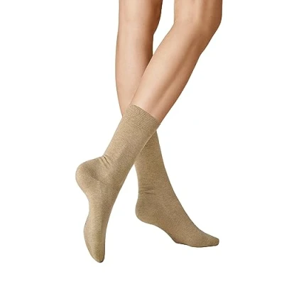 Abbildung von KUNERT Damen Liz druckfreier Bund Strick Socken, Beige Mel. 8320, 35/38