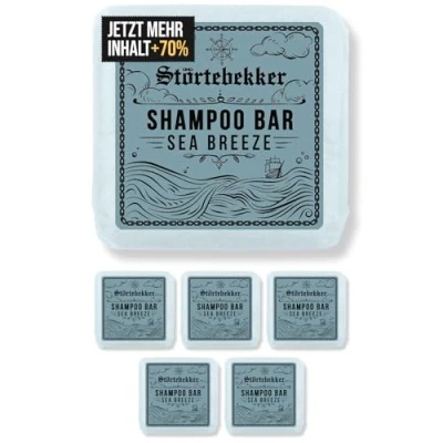 Abbildung von NEU: Störtebekker® Premium Festes Shampoo Sea Breeze (x6) Handgefertigtes, veganes für Herren &amp; Damen Wohlduftende Duschpflege Haut und Haar Feuchtigkeits