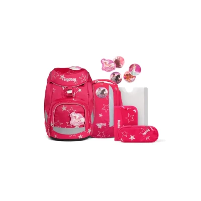 Abbildung von ergobag Pack Set ergonomischer Schulrucksack, Schulranzen, Vorgänger Kollektion, flexibel 6 teilig 1. Klasse Grundschule