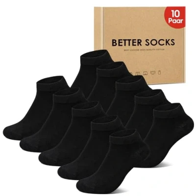 Abbildung von IceReco Sneaker Socken Herren 39 42 Kurz Damen Kurze Schwarz 10 Paar Baumwolle Sportsocken Damensocken Laufsocken Sport Halbsocken Sneakersocken Herrensocken Sommer Halbe Low Running Socks