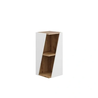 Abbildung von Vicco Midischrank Benno, Weiß/Eiche, 31.6 x 70.5 cm mit offenen Ablagen