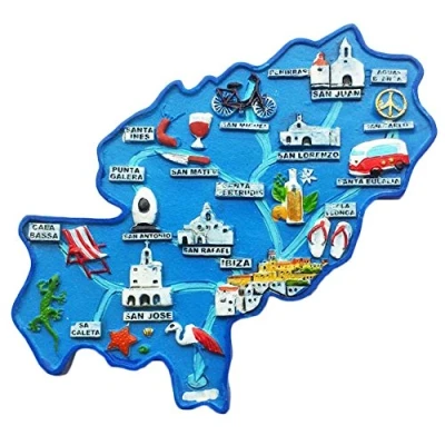 Abbildung von wedaredai Spanien Karte Kühlschrank Magnet 3D Travel Aufkleber Souvenirs Collection, Home &amp; Küche Dekoration, Aus China