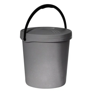Abbildung von Plast Team Eimer mit Deckel, 16 L, Silber, One Size