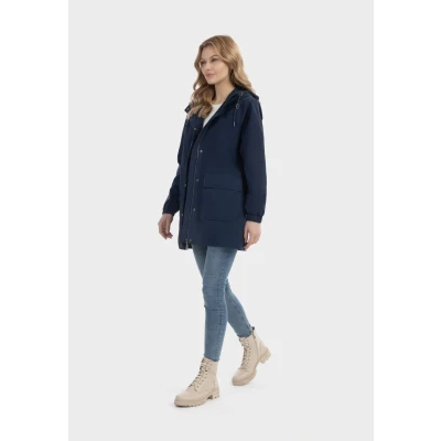 Abbildung von DREIMASTER Vintage Damen Jacke S / Dunkelmarine 68% Baumwolle 26% Polyester 6% Nylon