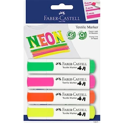 Abbildung von Textielmarker FC Neon set op blister
