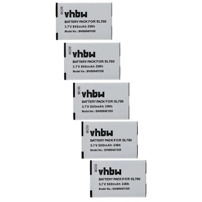 Abbildung von vhbw 5X Akku kompatibel mit Unify OpenStage SL4 Professional, SL5, OpenScape SL5 schnurlos Festnetz Telefon (800 mAh, 3,7 V, Li Ion)