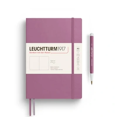 Abbildung von LEUCHTTURM1917 372200 Notizbuch Medium A5, Softcover Schreibbuch, 123 nummerierte Seiten, Dusty Rose, blanko