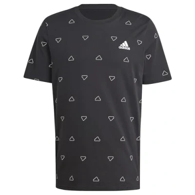 Abbildung von adidas Men&#039;s Seasonal Essentials Monogram Graphic Tee T Shirt, Black, L Tall