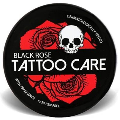 Abbildung von Makra Cosmetics Tattoo Care Black Rose Aftercare &amp; Auffrischen Salbe Creme für neue ältere Tattoos Intensive schützt und Pflege Verstärkt Farben, verhindert Verblassen 35g