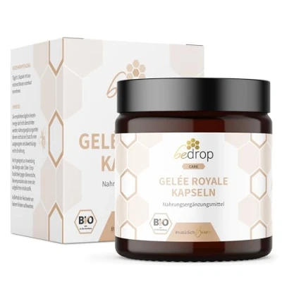 Abbildung von bedrop Gelée Royale Kapseln Bio Qualität 60 1 Kapsel = 980 mg pures Gelee Royal, 10 HDA Gehalt
