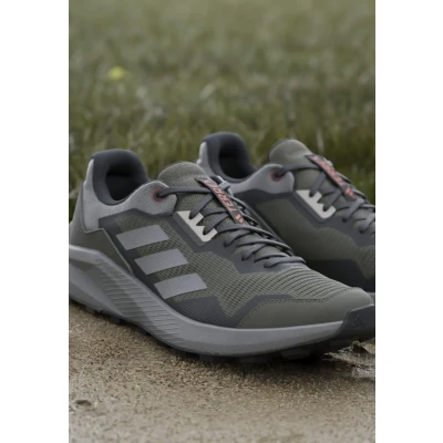 Abbildung von adidas Performance Terrex Trailrider Laufschuh Trail olive strata charcoal solid grey semi impact orange, Größe: 44 2/3 Schuhe