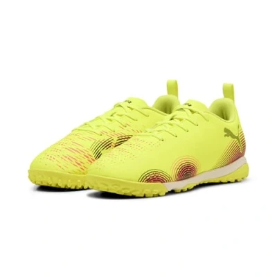 Abbildung von PUMA Jugendliche Future 8 Play TT Mid Fußballschuhe 34, Yellow Alert Black Sun Struck Pink