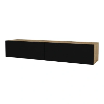 Abbildung von en.casa TV Schrank »Toivakka« Fernsehschrank 135x31x25cm Eiche Optik/Schwarz