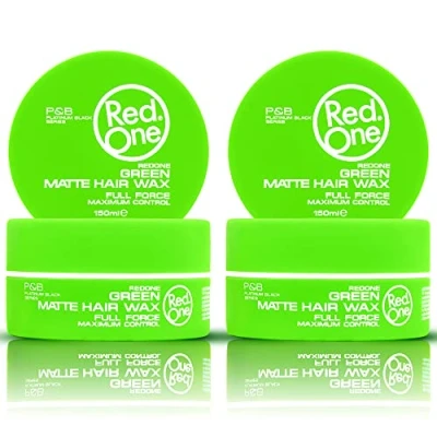 Abbildung von RedOne Mattes Haarwachs Grün 150 ml Ultra Halt für Männer und Frauen Kokosnussduft Maximale Kontrolle 2 Stück