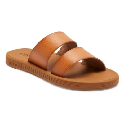Abbildung von Roxy Coastal COOL Pantolette flach, Damen, Größe: 36, Tan Kunststoff