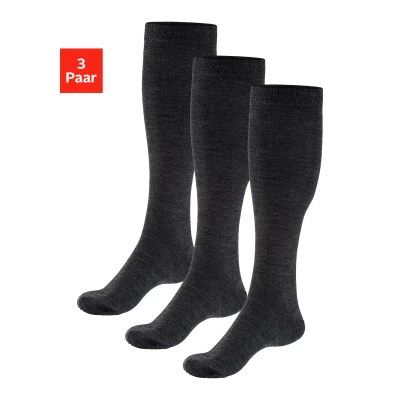 Abbildung von Bench 3 PACK Kniestrümpfe, Herren, Größe: 39 42, X anthrazit