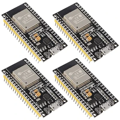Abbildung von 4 STÜCKE ESP WROOM 32 ESP32 32S NodeMCU WiFi WLAN CP2102 IoT 2 in 1 2,4 GHz Dual Mode + Bluetooth Cores Mikrocontroller Prozessor Kompatibel mit Arduino IDE