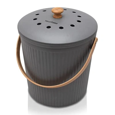 Abbildung von YourCasa Biomülleimer YourCasa® Komposteimer Küche 6L Abwaschbarer &amp; Deckel, Fassungsvermögen