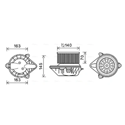 Abbildung von PRASCO OL8624 Elektromotor, Innenraumgebläse 12V RENAULT: TRAFIC 2 Kasten