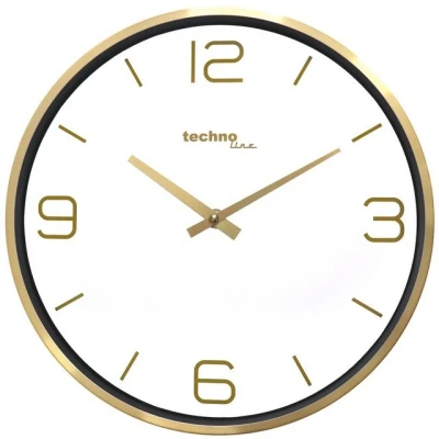 Abbildung von technoline Wanduhr WT 7280 (goldfarbene im modernen Stil)