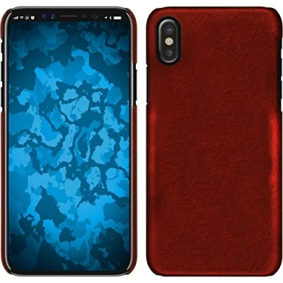 Abbildung von PhoneNatic case kompatibel mit Apple iPhone X/XS Hülle rot gummiert Hard Cover