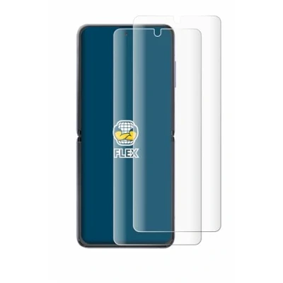 Abbildung von BROTECT 2 Stück Full Cover Schutzfolie für Samsung Galaxy Z Flip / 5G Screen Displayschutz Folie [3D Curved, Anti Fingerprint, Kristall Klar]