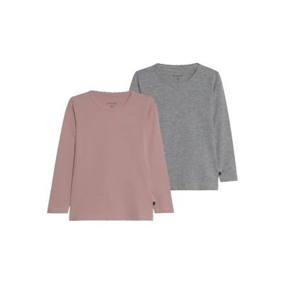 Abbildung von Minymo 2 PACK Langarmshirt für Kinder, Größe: 80, Blusher