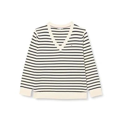 Abbildung von Tommy Hilfiger Curve V Ausschnitt Pullover CRV CO JERSEY STITCH NK SWEATR Große Größen