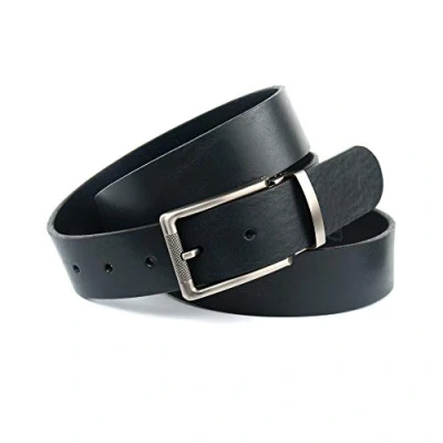 Abbildung von Anthoni Crown Herren Ledergürtel Gürtel, Schwarz, 105