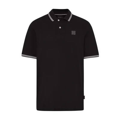 Abbildung von bugatti MIT Kontraststreifen Poloshirt, Herren, Größe: Large, Schwarz