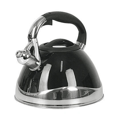 Abbildung von kela Induktion 3L mit sicherem Öffnen des Ausgussdeckels durch Taste, VARUS, Teekessel, Camping Wasserkessel, Edelstahl, Schwarz,