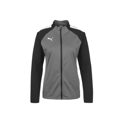 Abbildung von puma Teamliga Laufjacke, Damen, Größe: XL, Smoked pearl / white