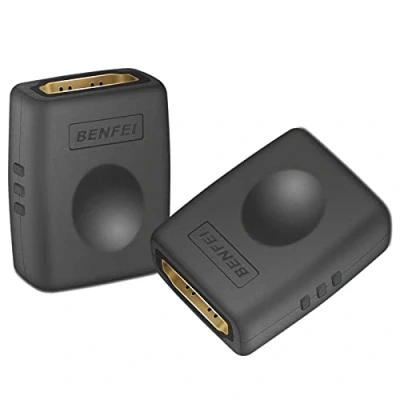 Abbildung von BENFEI HDMI Koppler, 2 Stück Buchse auf Buchse, unterstützt 4K @ 60Hz, 3D und HDR