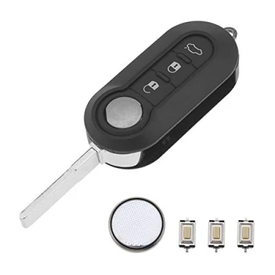 Abbildung von OTOTEC 3 Tasten Fernbedienung Schlüsselanhänger Gehäuse Reparatur Kit 9170KV 71752289 71749374 71776098 60006266799 Kompatibel mit Fiat 500 Ducato Doblo Punto (ungeschnittene Klinge)