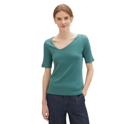 Abbildung von TOM Tailor Tshirt basic, Damen, Größe: Medium, Sea pine green
