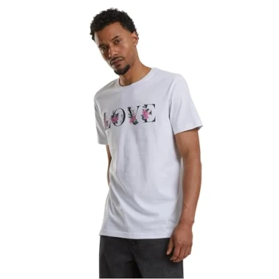 Abbildung von Mister TEE Lover Flower Tshirt print, Herren, Größe: Large, White