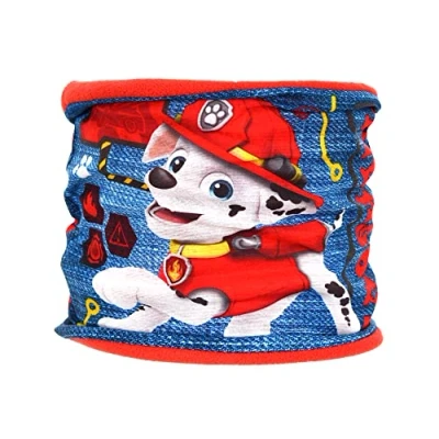 Abbildung von Paw Patrol Schlauchschal Snood Kinder Jungen Schal Halstuch rot blau Mütze neu!, Farbe:rot