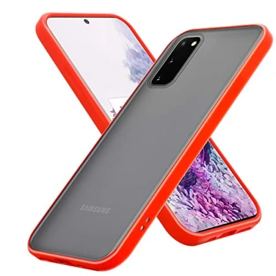 Abbildung von Cadorabo Hülle kompatibel mit Samsung Galaxy S20 Schutzhülle TPU Silikon Case Hybrid Matt Design Anti Rutsch Slim Kratzfest Weiche Gummi Rundumschutz für in Transparent
