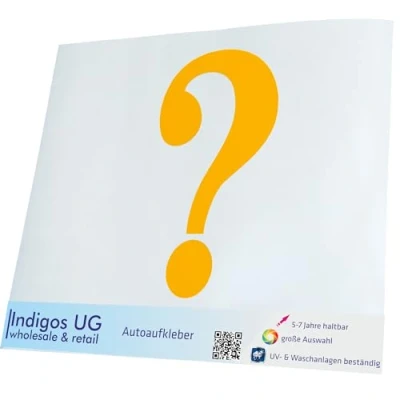 Abbildung von INDIGOS UG Aufkleber Autoaufkleber JDM Die Cut Fragezeichen Piktogramm 160x90mm gelb Heckscheibe Heckscheibenaufkleber Sticker Tuning Boot Auto Laptop LKW