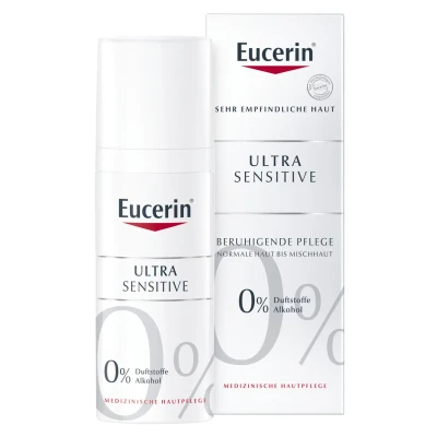 Abbildung von Eucerin Gesichtscreme Ultrasensitive Pflege FÜR NORMALE/MISCHHAUT Gesichtscreme, Größe: 50 ml,