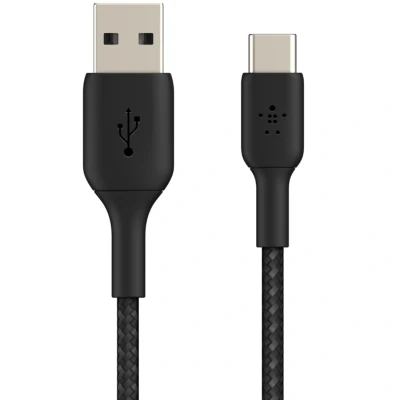 Abbildung von USB C auf Kabel Braided von Belkin Schwarz Stoff