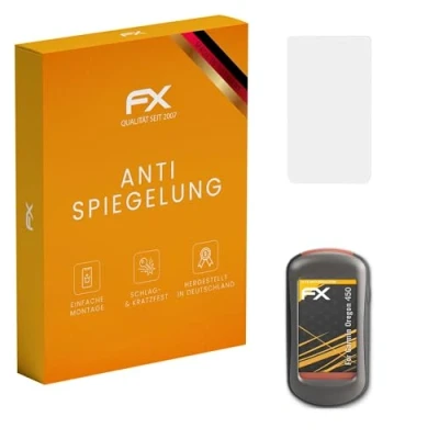 Abbildung von atFoliX Panzerfolie kompatibel mit Garmin Oregon 450 Schutzfolie, entspiegelnde und stoßdämpfende FX Folie (3X)