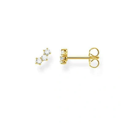 Abbildung von THOMAS SABO Single Ohrstecker farbige oder weiße Steine, H2132 051 14, 414 488 7, mit Glas Keramik Stein, Korund (synth), Zirkonia (synth)