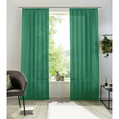 Abbildung von my home Gardine XANA, Kräuselband (1 St), transparent, Voile, Bestseller, einfarbig, 1 Schal, pflegeleicht, unifarben