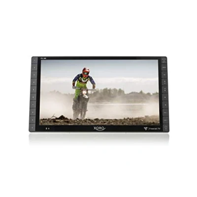 Abbildung von XORO PTL 1450 35,5 cm (14 Zoll) Tragbarer DVB T/T2 Fernseher (freenet TV für Private Sender, 12 24V Kfz Ladegerät, eingebauter Akku, HDMI IN, Antenne) grau
