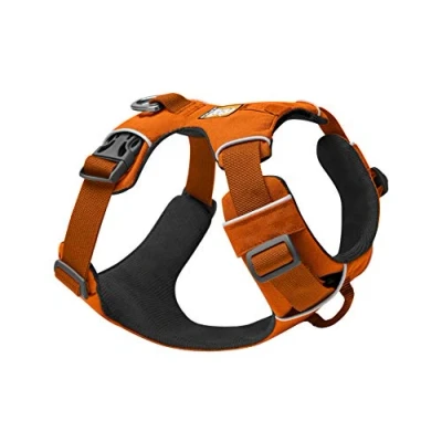 Abbildung von RUFFWEAR Front Range Hundegeschirr, Reflektierendes Gepolstertes Zerrfreies Lagerfeuerorange, XXS